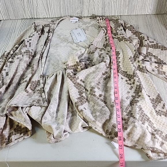 LulaRoe Nanette Snakeskin Open Draped Cardigan Womens Size Large NWT - Picture 8 of 9